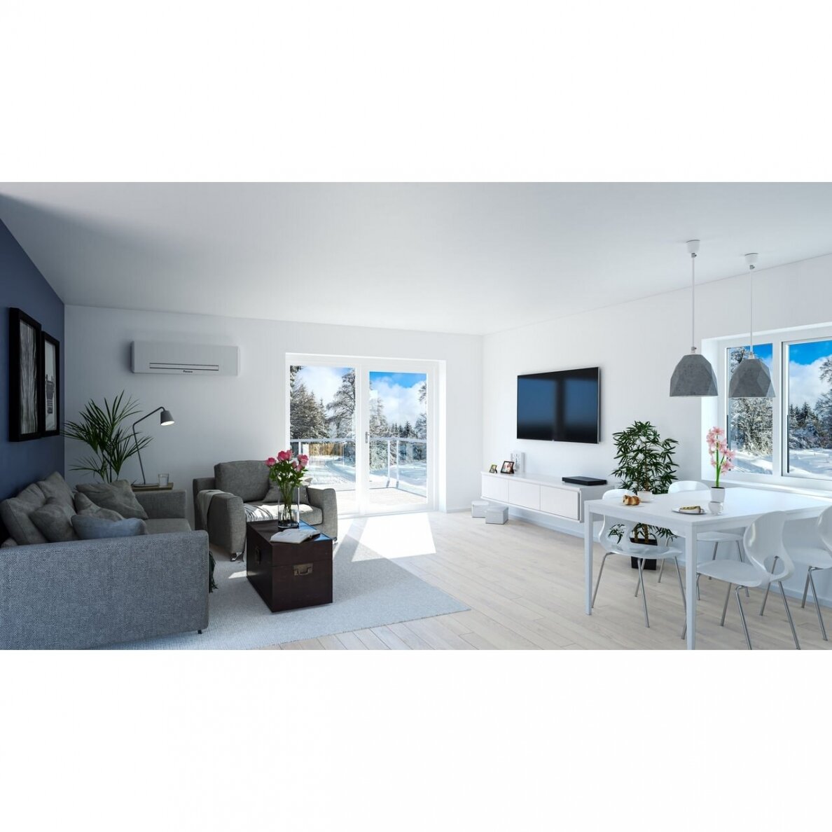 Daikin sieninis fankoilas FWXT20ABTV3C galia 1.55 kW 1 Daikin sieninis fankoilas FWXT20ABTV3C galia 1.55 kW 1