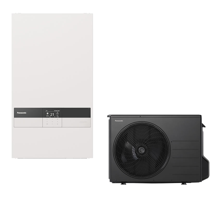 Panasonic T-CAP šilumos siurblys WH-SDC0309K3E5 komplekte WH-UDZ03KE5 su vėsinimu galia 3,2 kW Panasonic T-CAP šilumos siurblys WH-SDC0309K3E5 komplekte WH-UDZ03KE5 su vėsinimu galia 3,2 kW