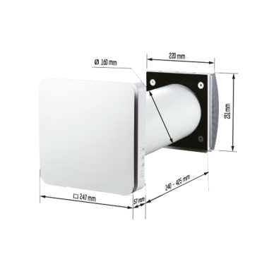 Sieninis mini rekuperatorius Vents TwinFresh Atmo DFH686 1 Sieninis mini rekuperatorius Vents TwinFresh Atmo DFH686 1